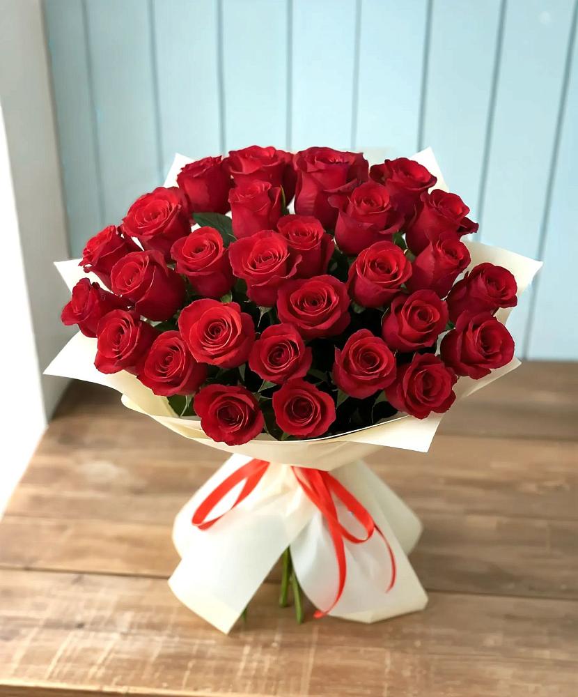 Букет 29 Красных роз в Новоспасском