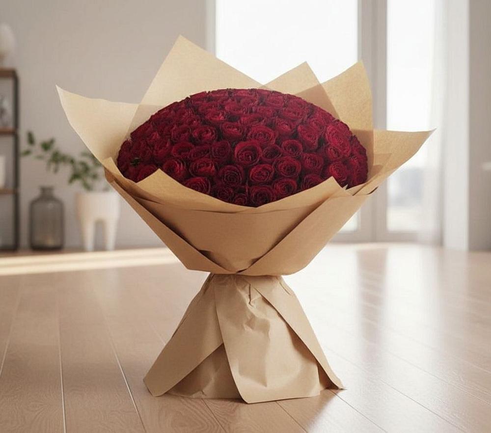 Букет 101 Красная роза в Новоспасском