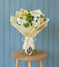 Букет цветов из:  Хризантемы и Розы в Новоспасском