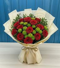 Букет цветов из:  Розы и Хризантемы в Новоспасском