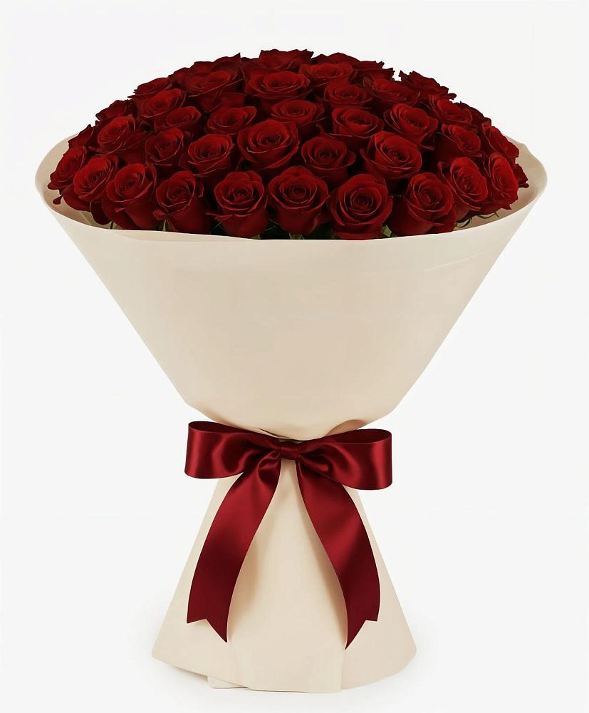 Букет 101 Бордовая роза Блэк Бакарра в Новоспасском