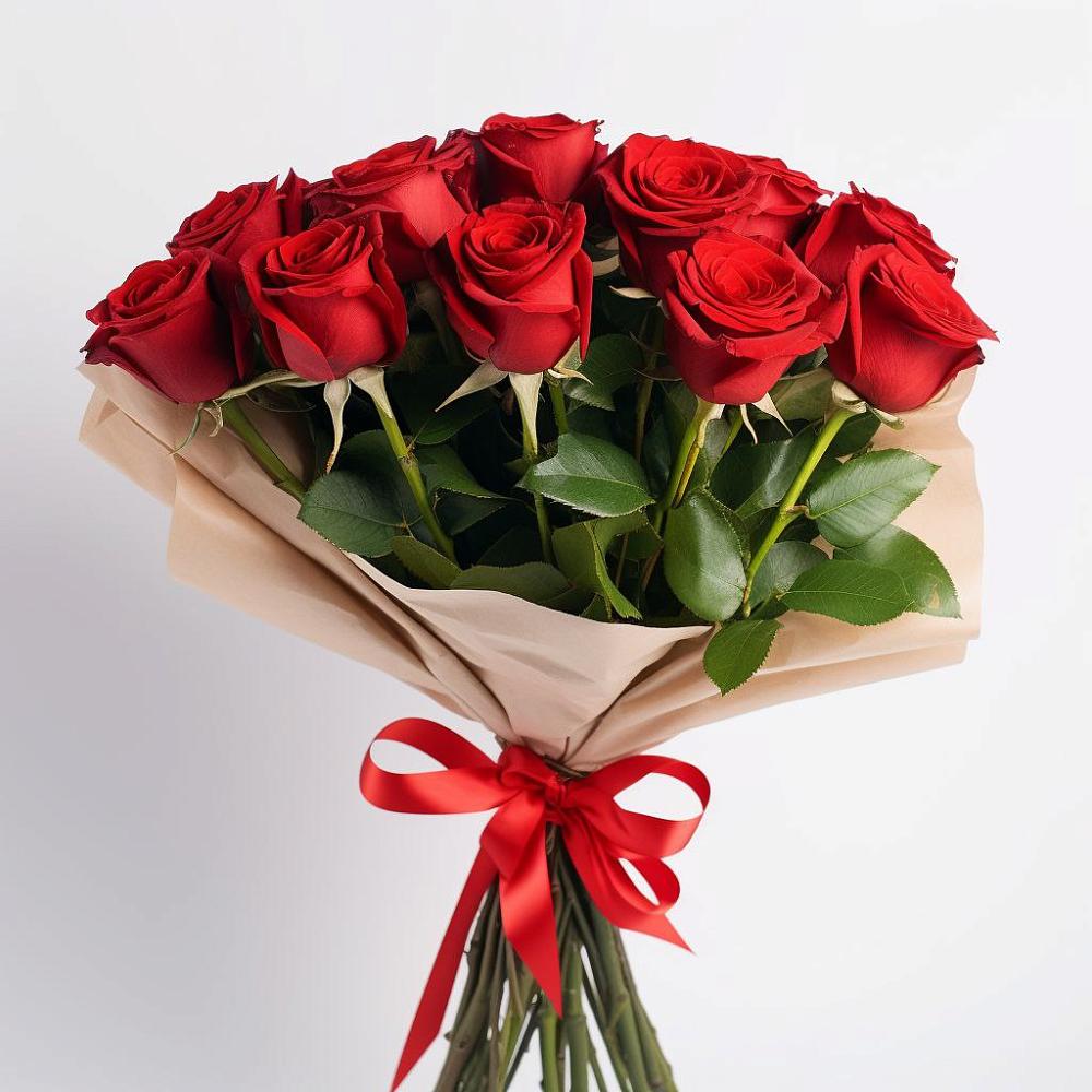 Букет 11 Красных роз Эдлесс Лав в Новоспасском